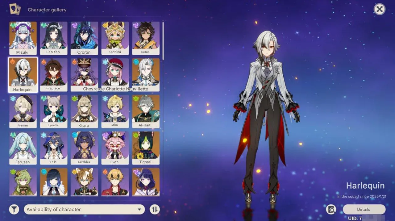 GI1171 Iter | Raiden | Arlecchino | Neuvillette | Kazuha | Zhongli | Alhaitham | Yelan | Tighnari | Mizuki | Qiqi | Jean | Diluc | AR56 